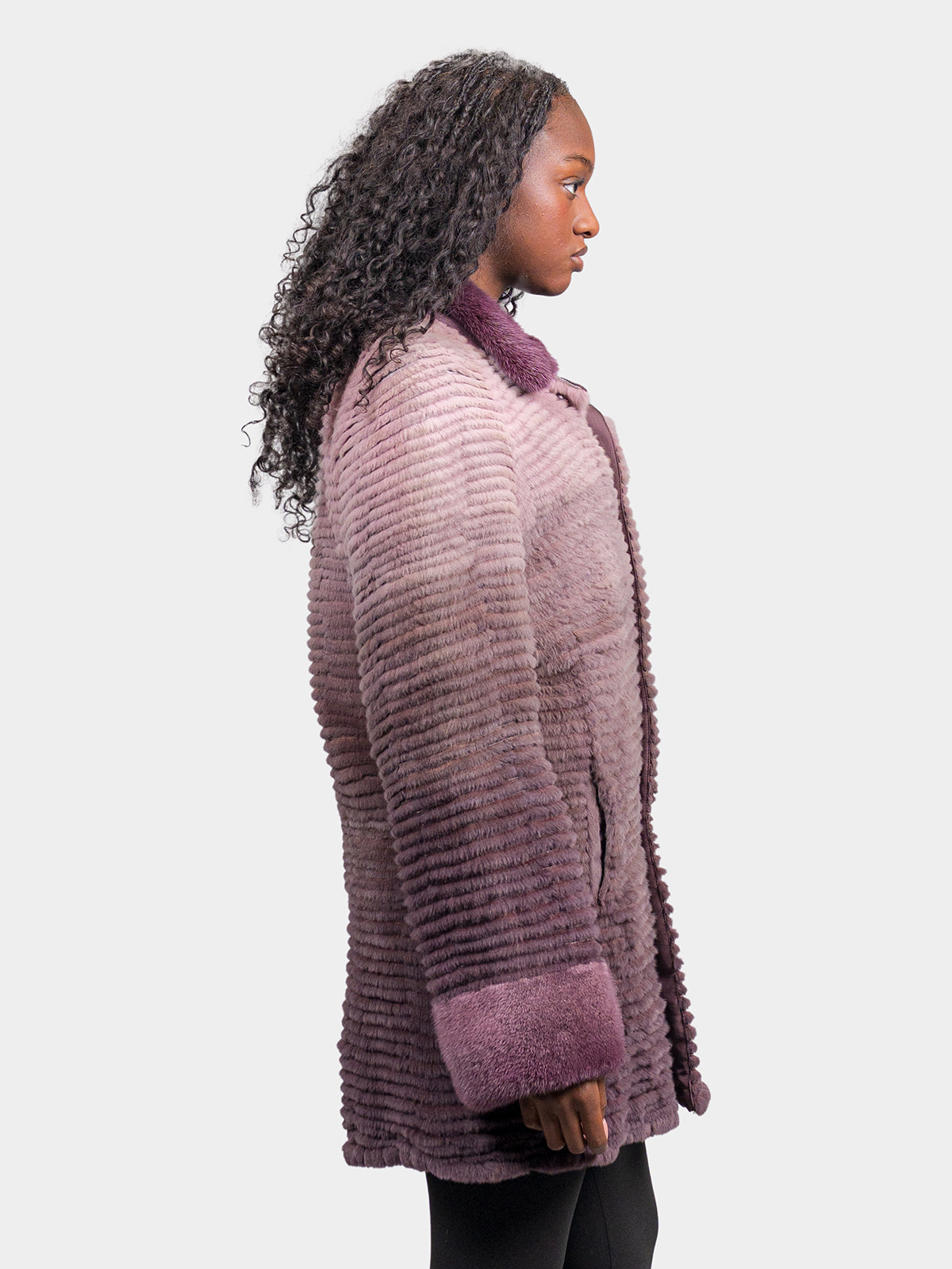 Women's Degrade Rose Sheared Mink Jacket