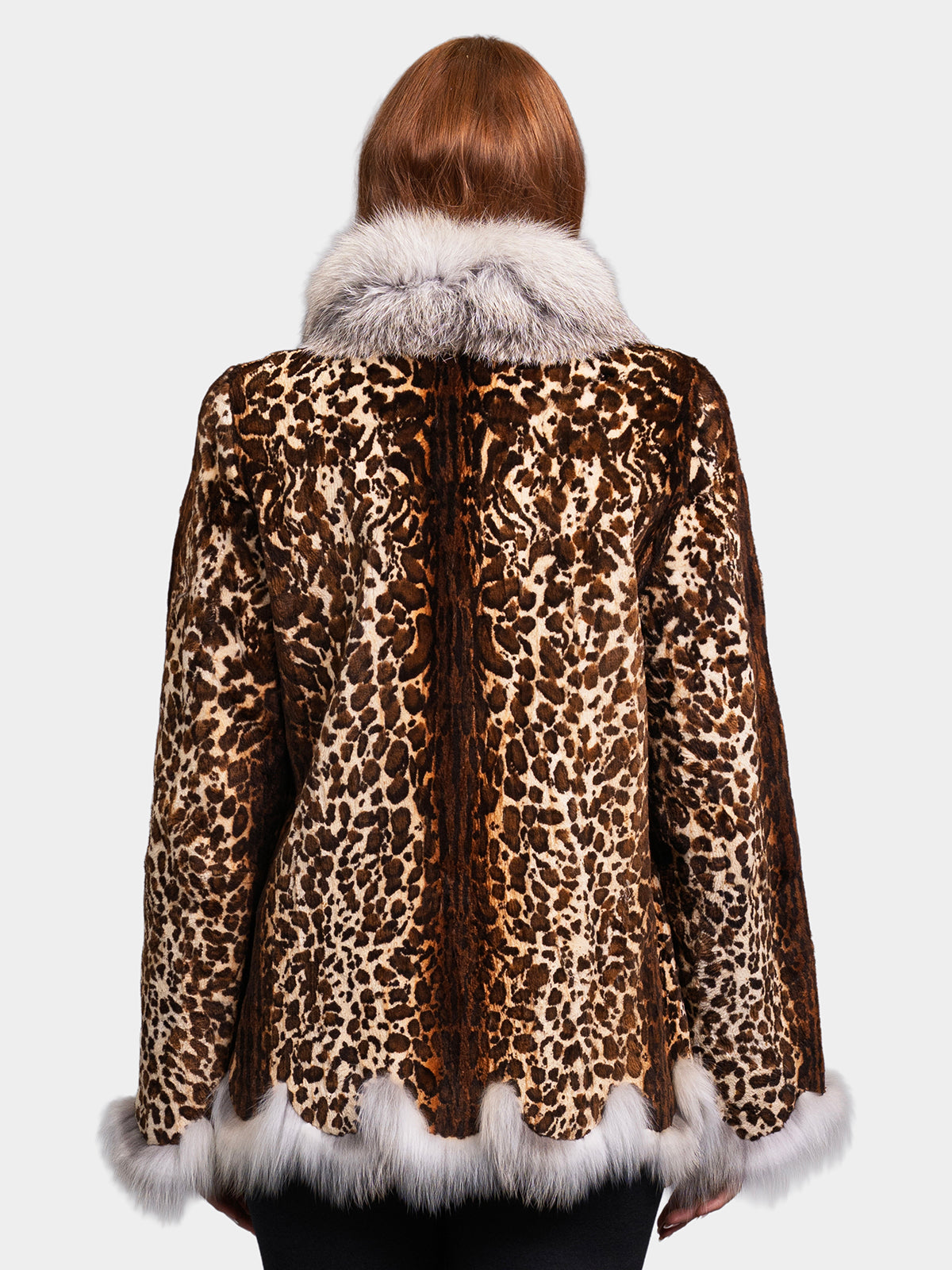Women's Animal Print Sheared Beaver Jacket
