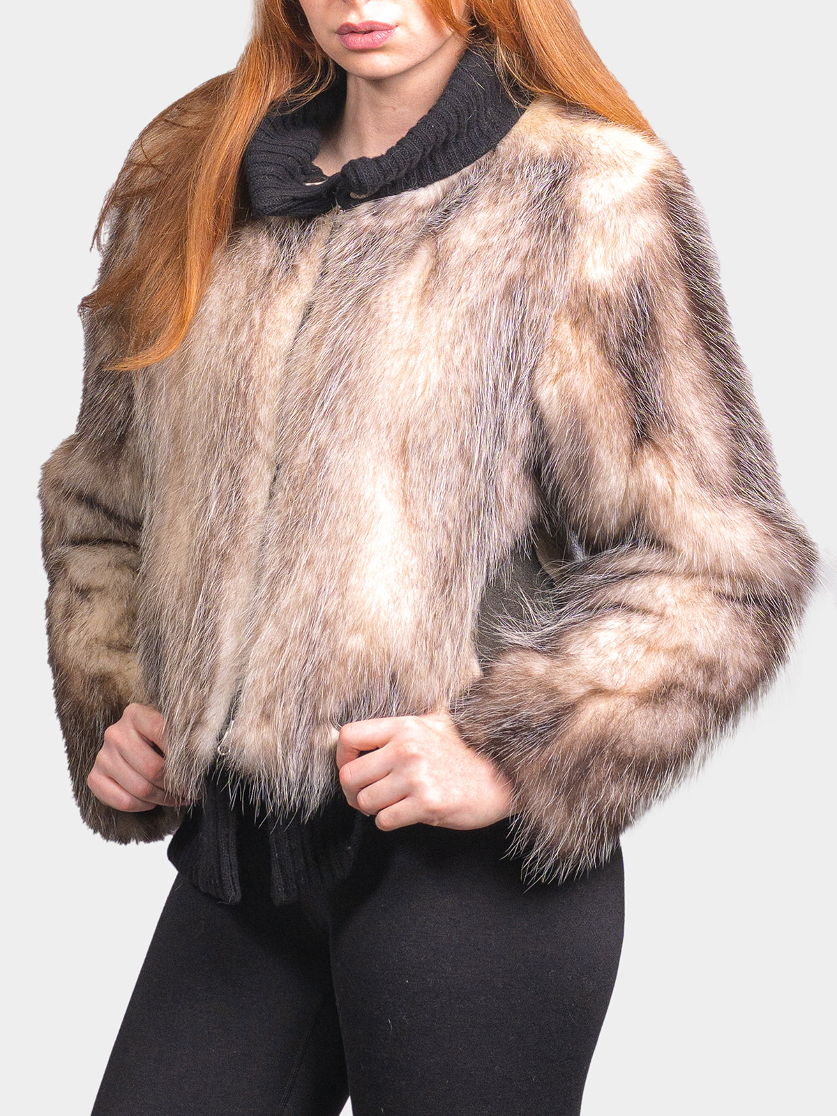 Women's Natural Opossum Jacket
