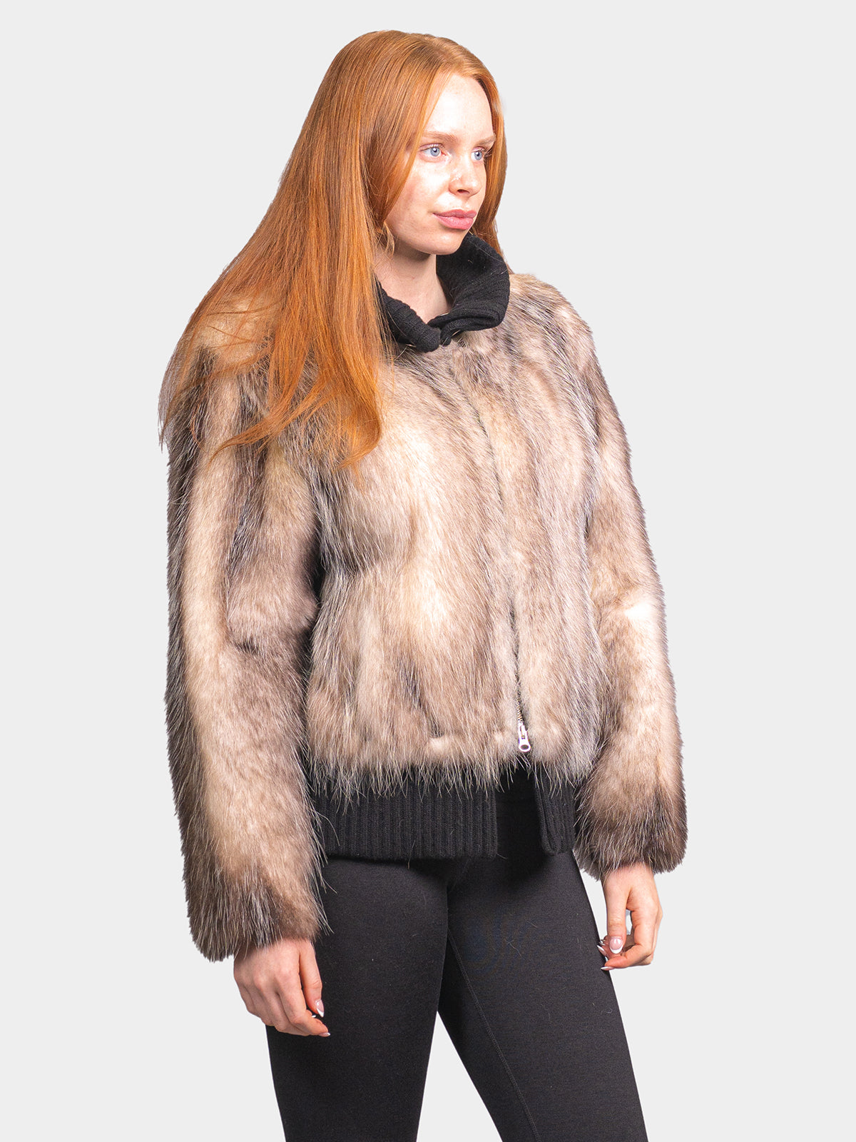Women's Natural Opossum Jacket