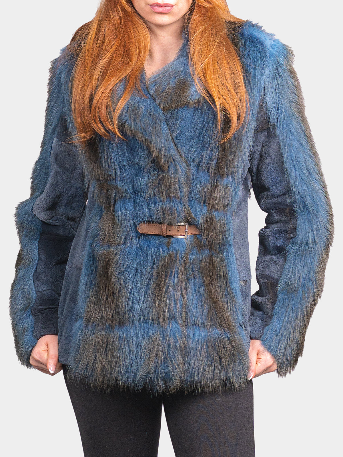 Women's Blue Raccoon Jacket
