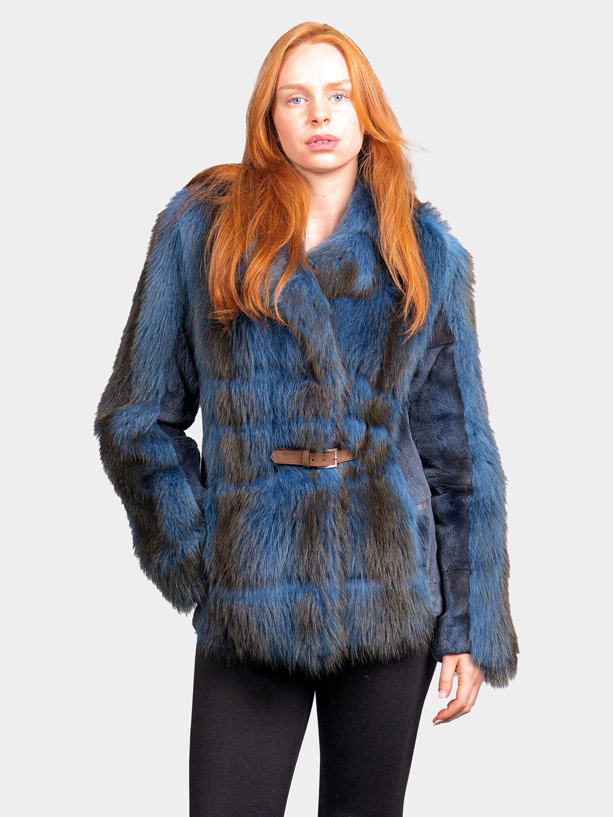 Women's Blue Raccoon Jacket