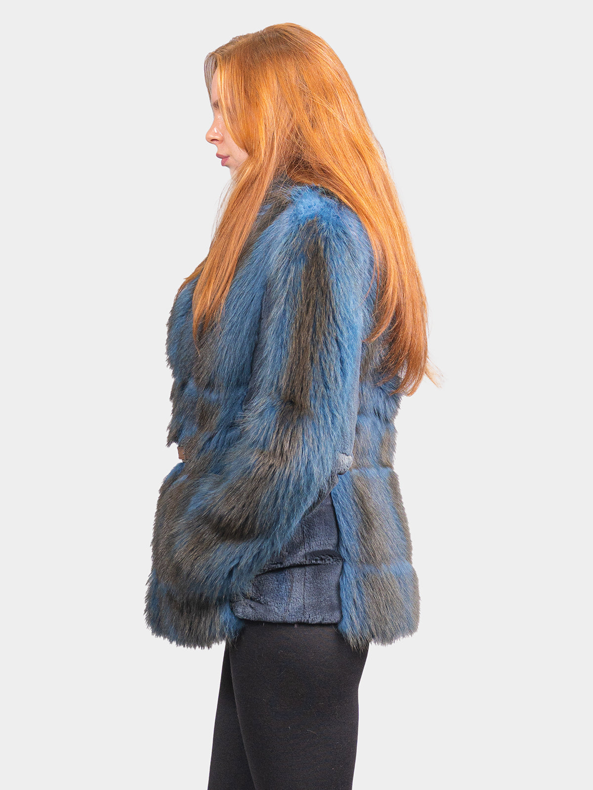 Women's Blue Raccoon Jacket