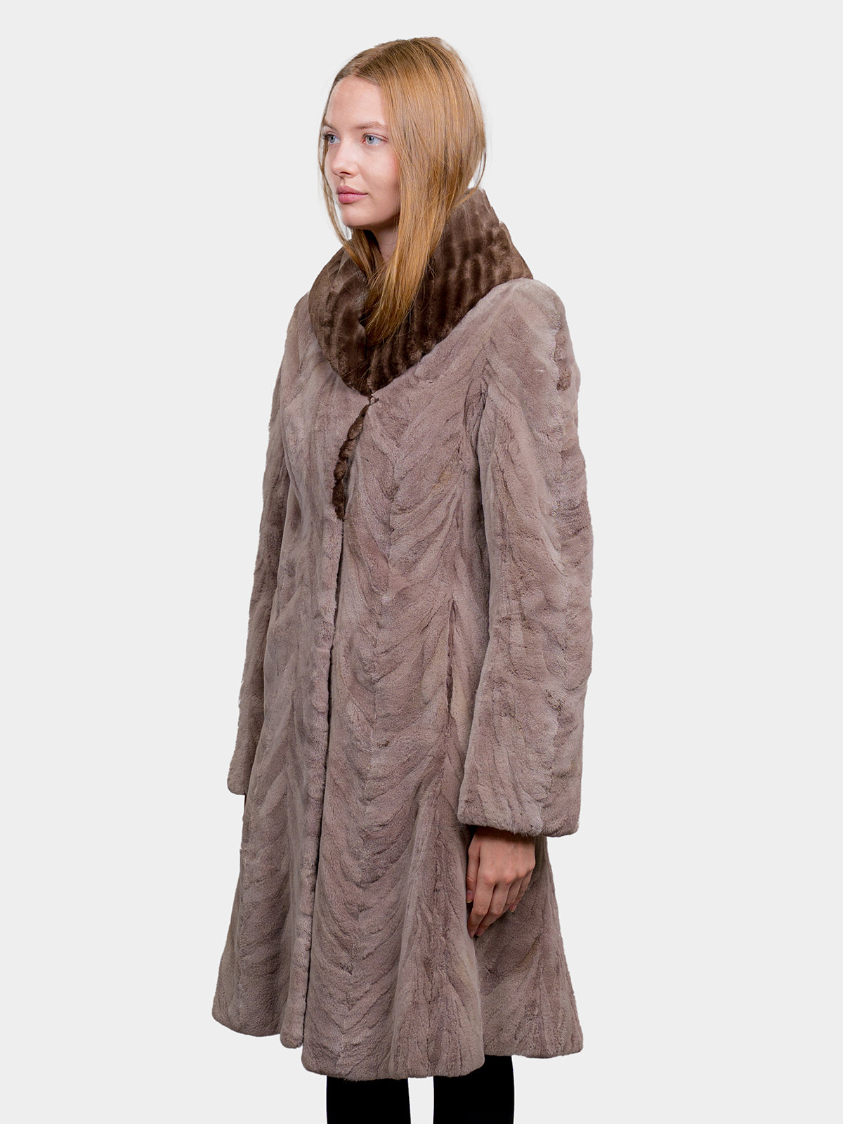 Women's Camel Sculptured Mink Stroller