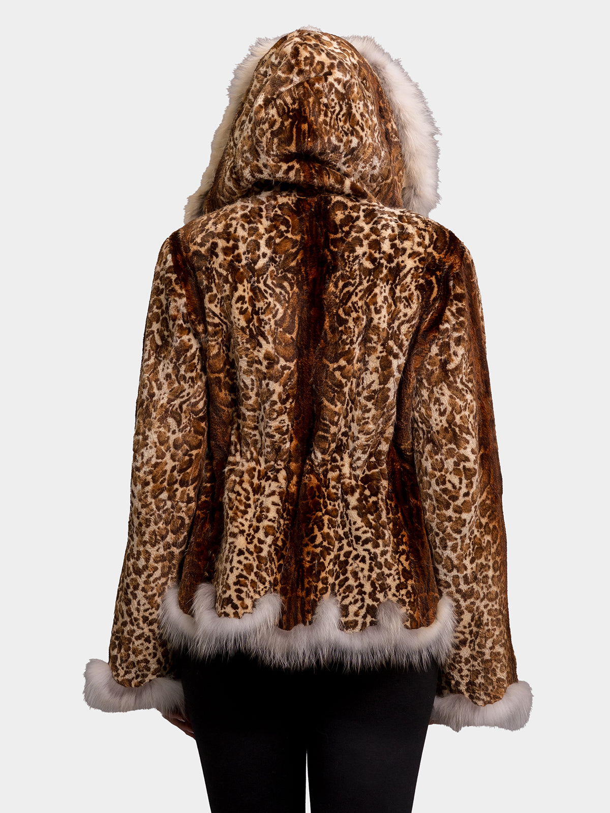 Women's Animal Print Sheared Beaver Jacket
