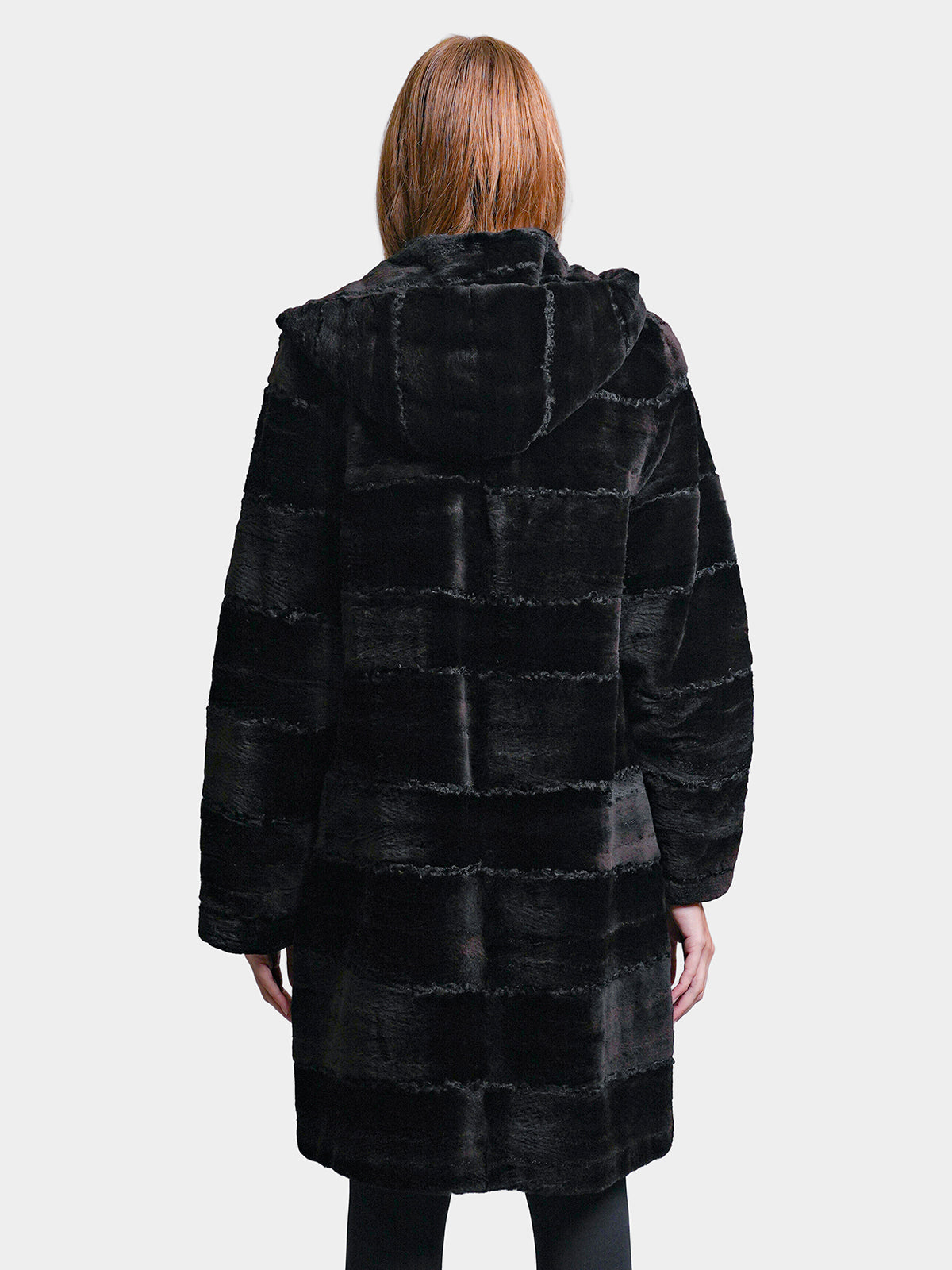 Women's Reversible Black Sheared Mink Parka