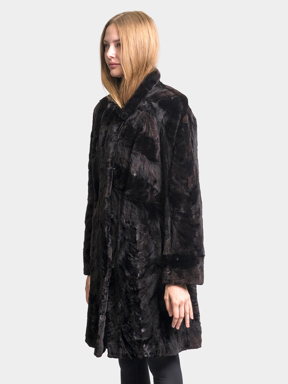 Women's Sculptured Sheared Mink Ranch Stroller