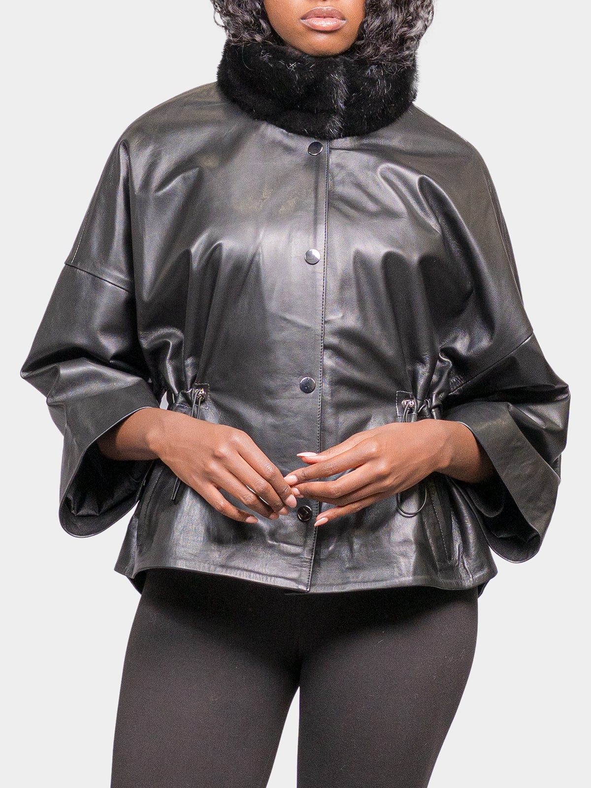Women's Black Leather Jacket