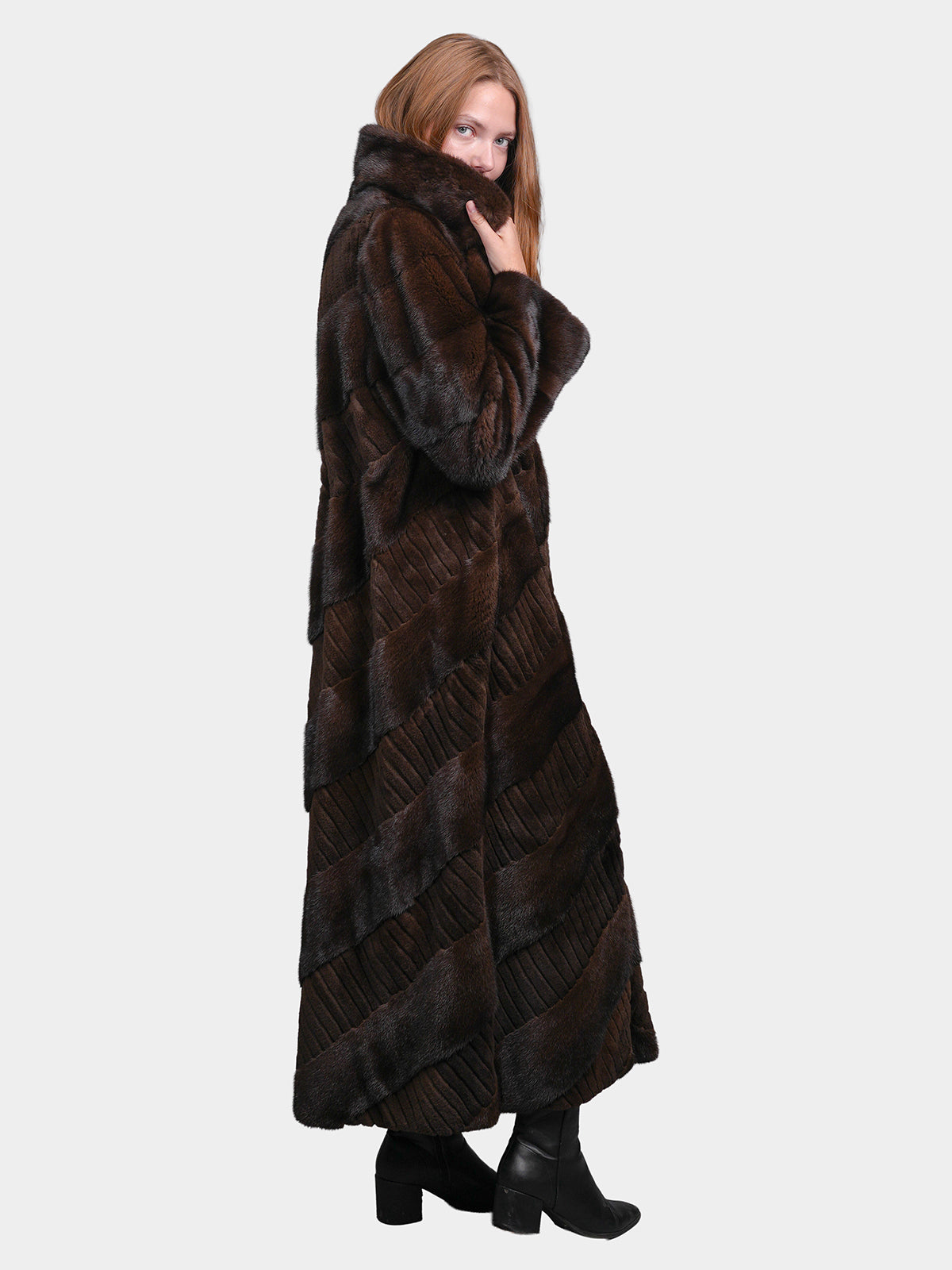 Women's Mahogany Mink Coat