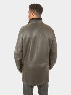 Man's Brown Nappa Lambskin Shearling Jacket