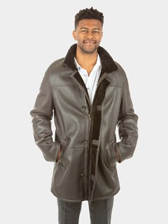 Man's Brown Nappa Lambskin Shearling Jacket