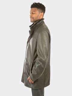 Man's Brown Nappa Lambskin Shearling Jacket