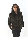 Woman's Fitted Sheared Mink Fur Section Jacket
