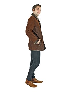 Man's Brown Shearling Lamb Jacket