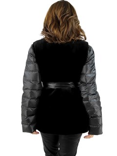 Gorski Woman's Black Sheared Mink Fur Vest