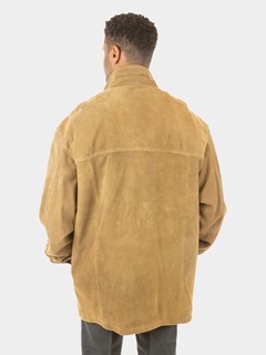 Man's Vintage Tobacco Suede Leather Jacket