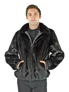 Man's Black Mink Fur Jacket