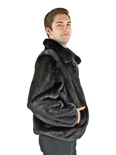 Man's Black Mink Fur Jacket
