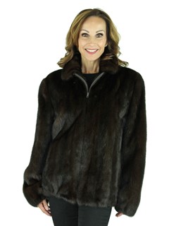 Woman's Mahogany Mink Fur Jacket