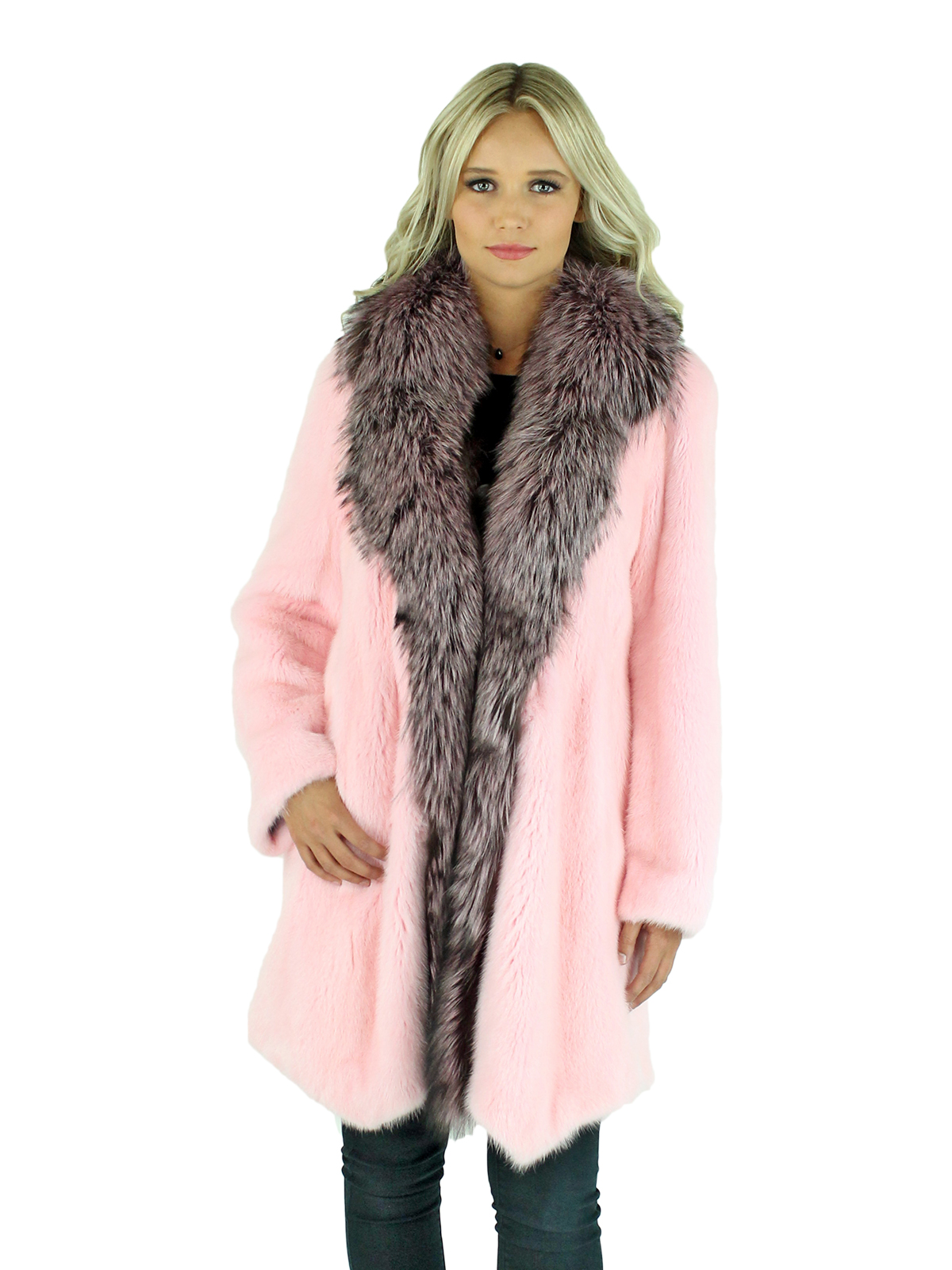 Woman's Pink Mink Fur Stroller