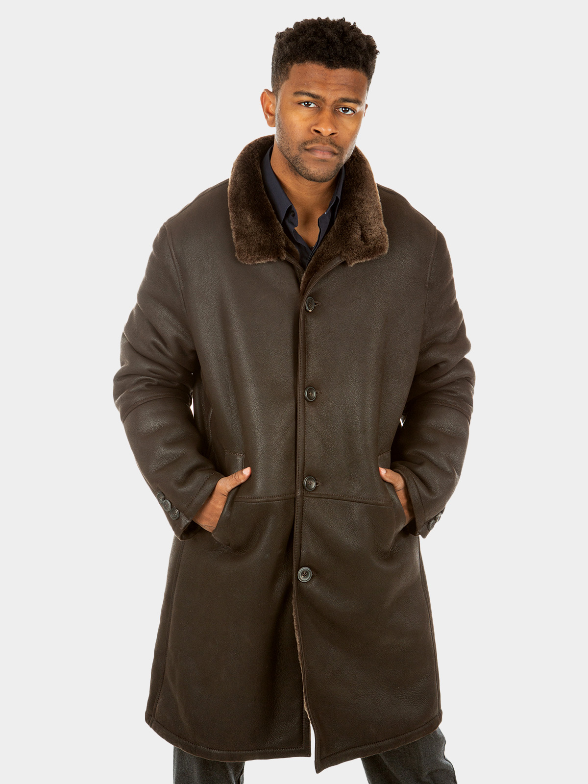 Man's Brown Brisa Shearling Coat