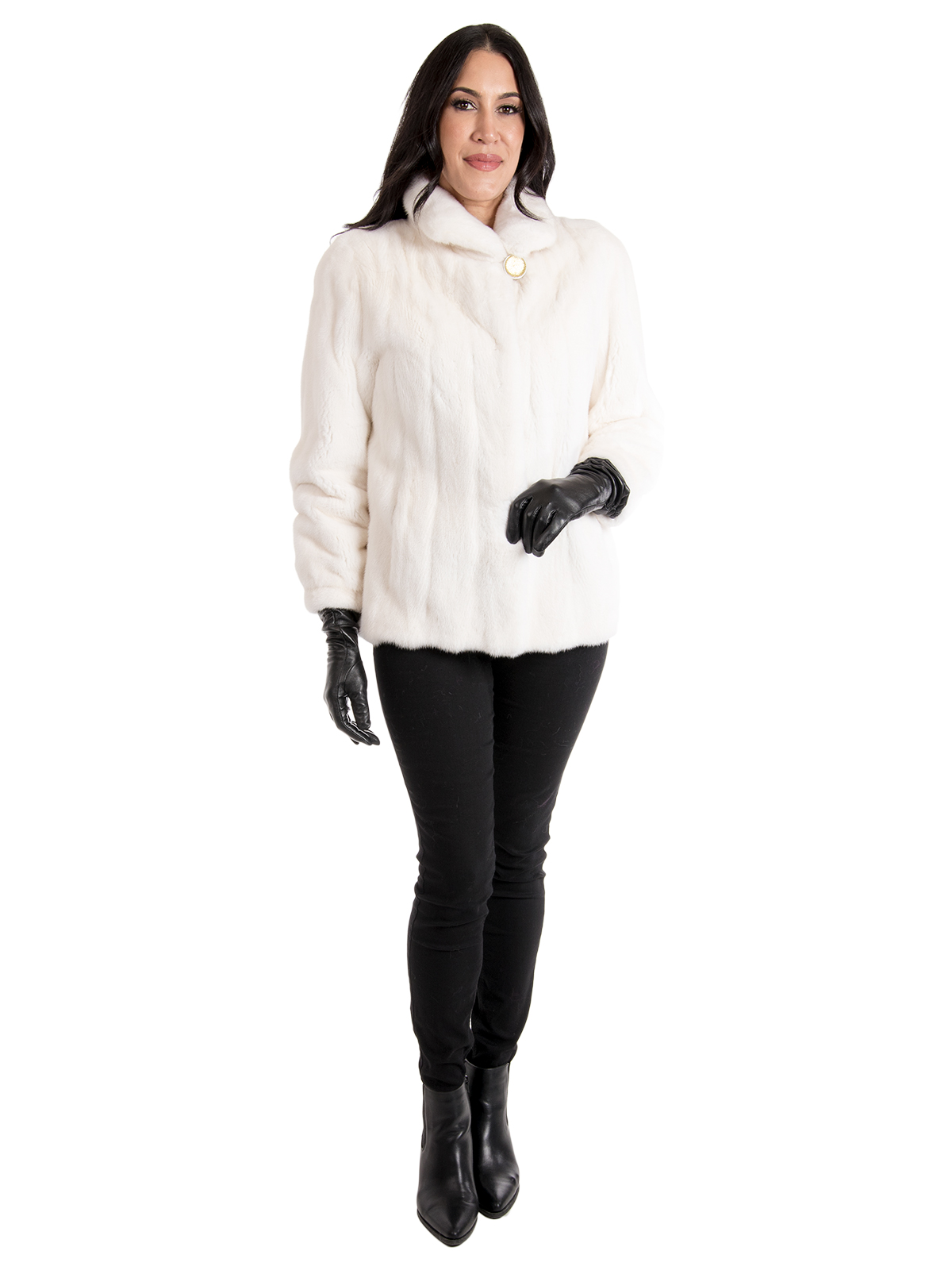 Women's White Mink Fur Jacket