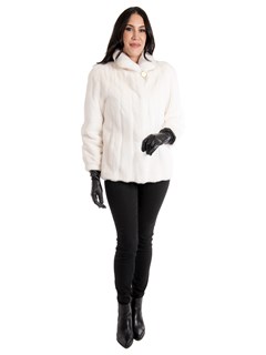 Women's White Mink Fur Jacket