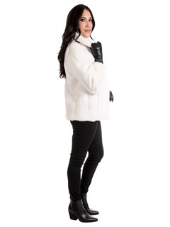 Women's White Mink Fur Jacket