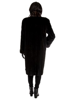 Women's Black Sheared Mink Fur Coat