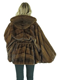 Woman's Scanbrown Mink Fur Cape