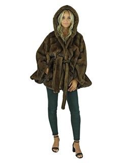 Woman's Scanbrown Mink Fur Cape