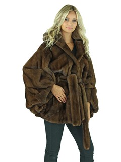 Woman's Scanbrown Mink Fur Cape