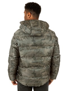 Man's Camo Quilted Down Filled Fabric Parka