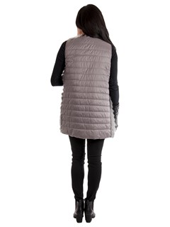 Women's Dyed Finnish Raccoon Fur Vest; Reversible to Down