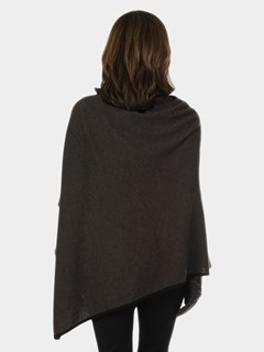 Woman's Café / Black Cashmere Poncho