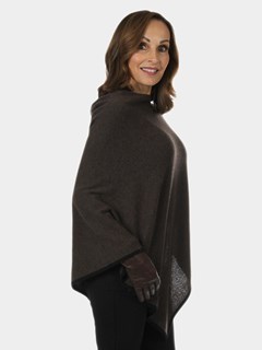 Woman's Café / Black Cashmere Poncho