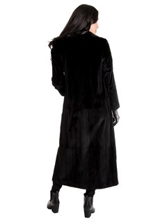 Women's Black Sheared Mink Fur Coat