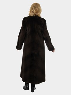 Woman's Medium Brown Sheared Mink Fur Coat