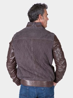 Man's Brownstone Suede/Leather Jacket