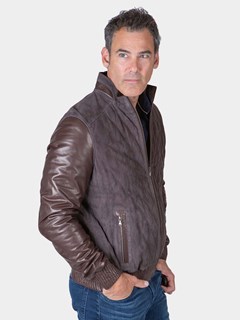 Man's Brownstone Suede/Leather Jacket