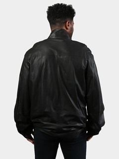 Man's Black Lambskin Leather Jacket