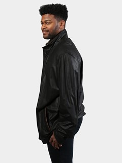 Man's Black Lambskin Leather Jacket