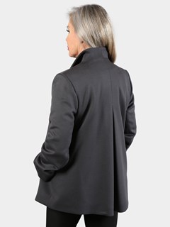 Woman's Dark Gray Loro Piana Cashmere Wool Jacket