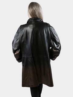 Woman's Plus Size Bronze and Black Degradé Leather Stroller