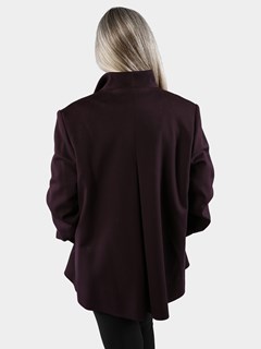Woman's Burgundy Cashmere Wool Jacket
