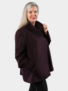 Woman's Burgundy Cashmere Wool Jacket