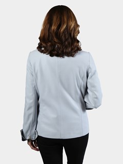 Woman's Sky Silk Leather Jacket