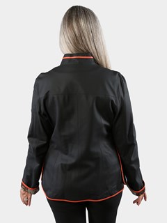 Woman's Black Fiesta Matte Lambskin Leather Jacket