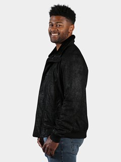 Man's Black Eclipse / Suede Shearling Jacket