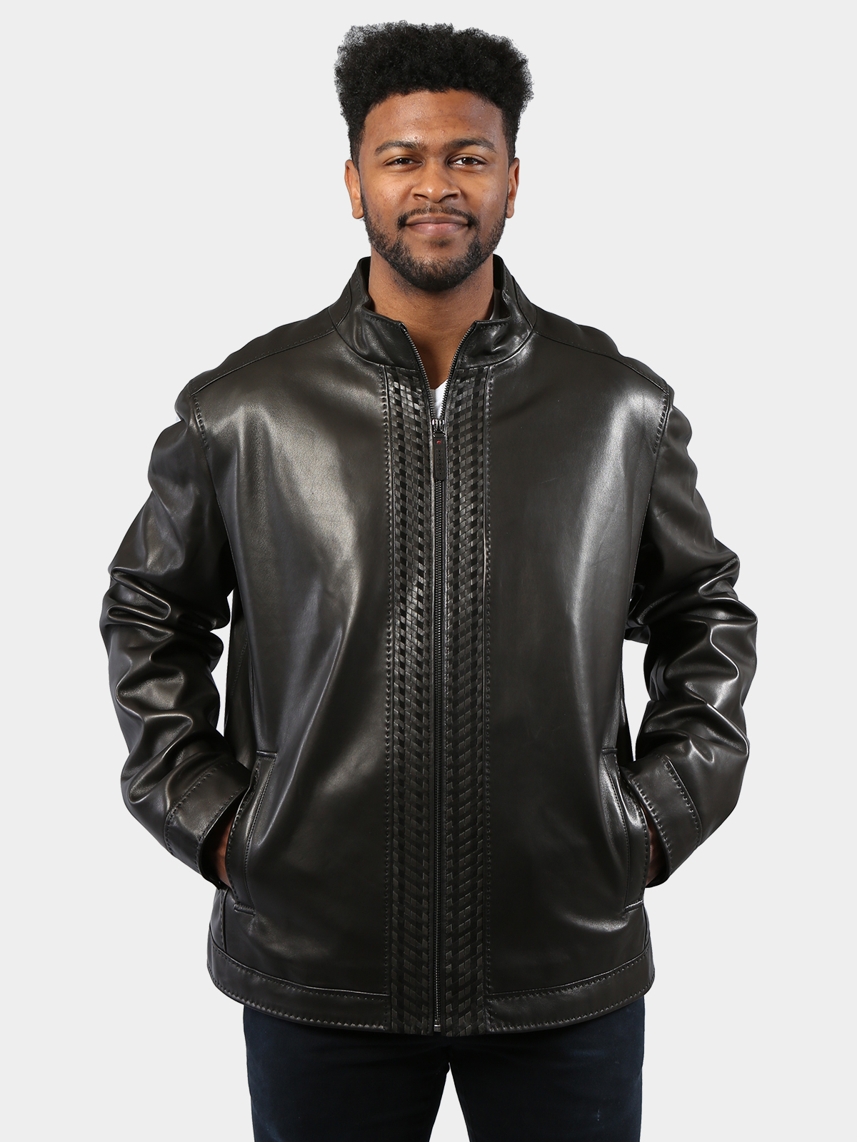 Man's Black Lambskin Leather Jacket